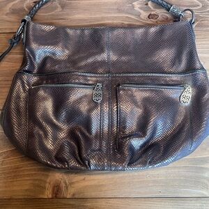 VTG Brighton Shoulder Hobo Bag Copper Brown Leather Very Nice Condition